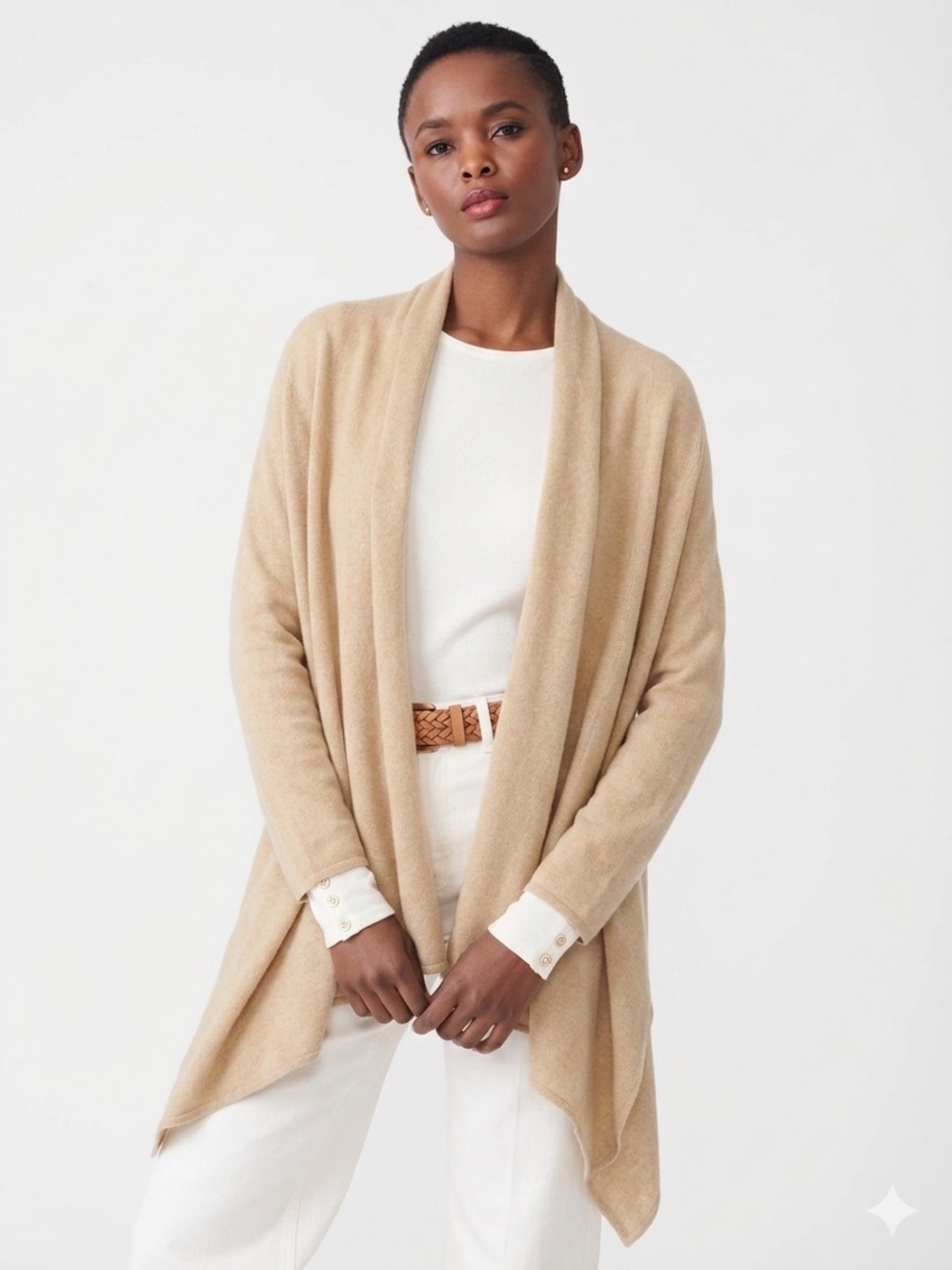 Ralph Lauren 100% Cashmere Cardigan Tan Size L